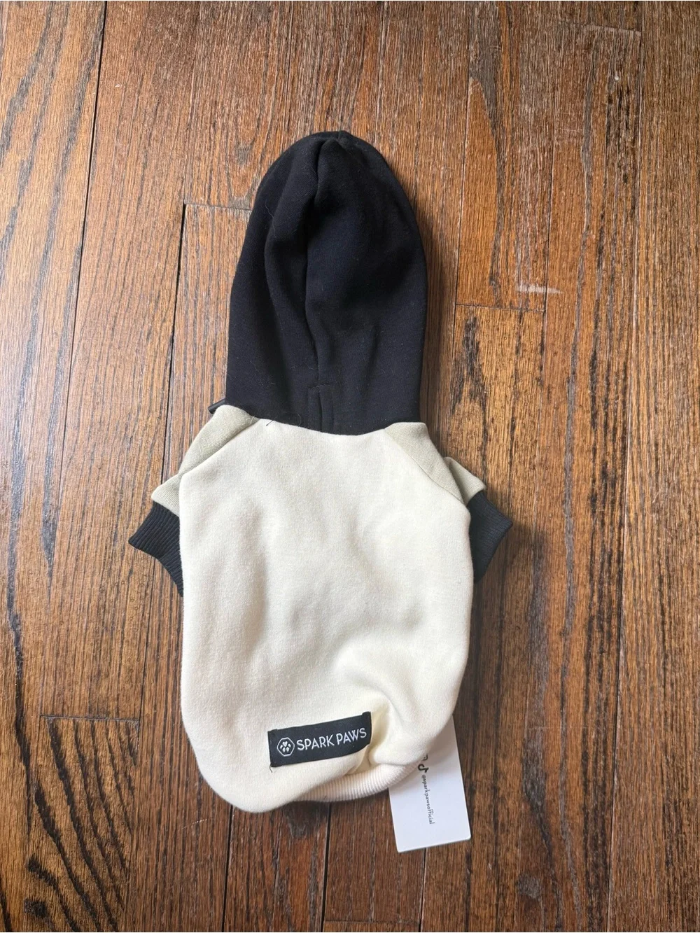 Spark Paws Cream & Black Hoodie for Dogs